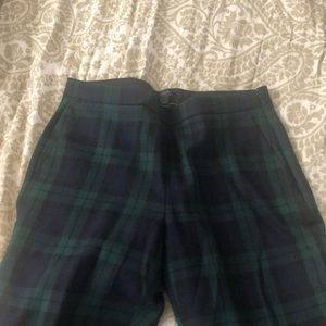 Wool lined Jcrew tartan plaid pants size 2